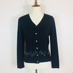 Silvery Moon | Wool blend button down cardigan